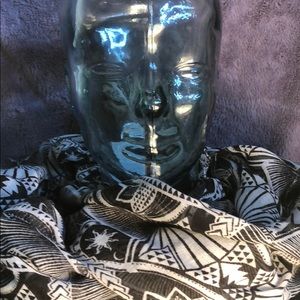 Tribal/Moon aesthetic b&w scarf